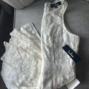 LULUS Elegant White Sleeveless Dress NWT SMALL